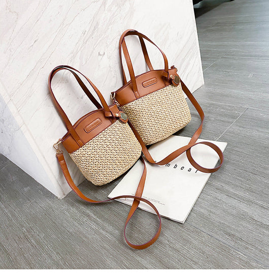 Bolsa de Playa Tejida con Asa - Bolso Mensajero Portátil de Fibra Natural - Image 19