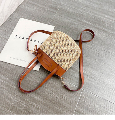 Bolsa de Playa Tejida con Asa - Bolso Mensajero Portátil de Fibra Natural - Image 21