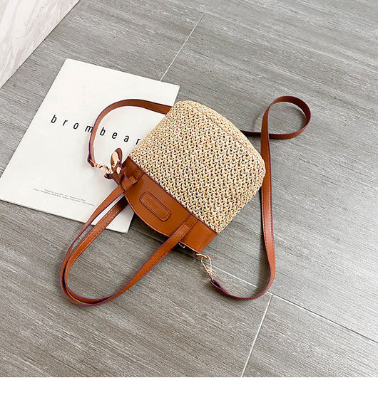 Bolsa de Playa Tejida con Asa - Bolso Mensajero Portátil de Fibra Natural - Image 21