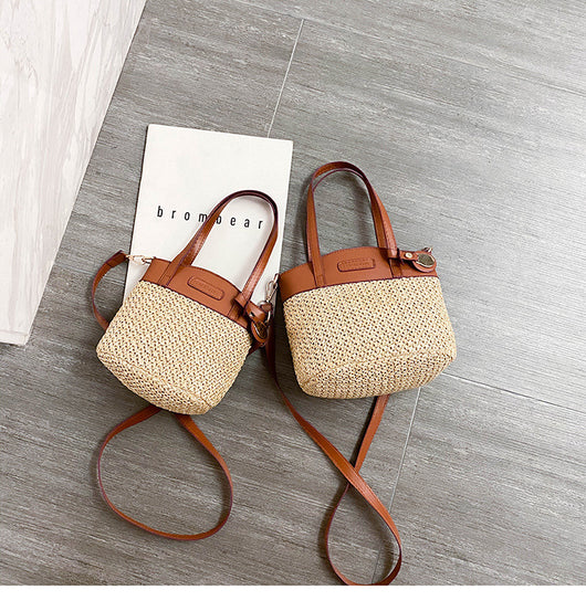 Bolsa de Playa Tejida con Asa - Bolso Mensajero Portátil de Fibra Natural - Image 23