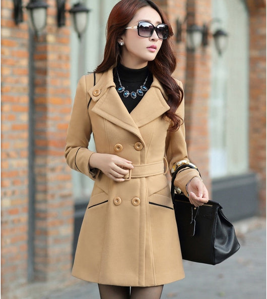 Abrigo de Lana Ajustado para Mujer - Elegancia y Calidez - Image 16