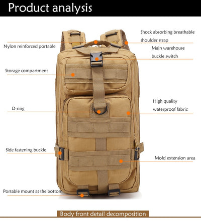 Mochila Táctica Multiusos con Diseño Camuflaje - Image 13