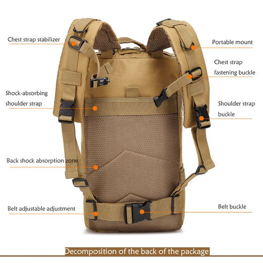 Mochila Táctica Multiusos con Diseño Camuflaje - Image 14