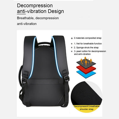 Mochila Inteligente con Carga USB Impermeable Multicapa - Image 11