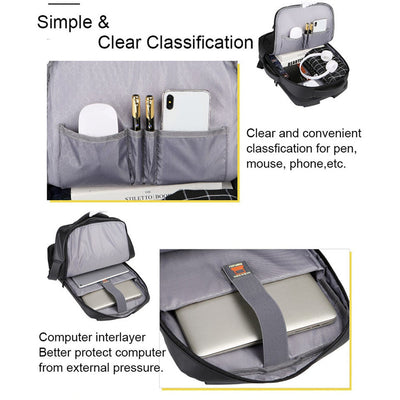 Mochila Inteligente con Carga USB Impermeable Multicapa - Image 13