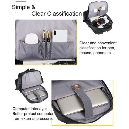Mochila Inteligente con Carga USB Impermeable Multicapa - Image 13