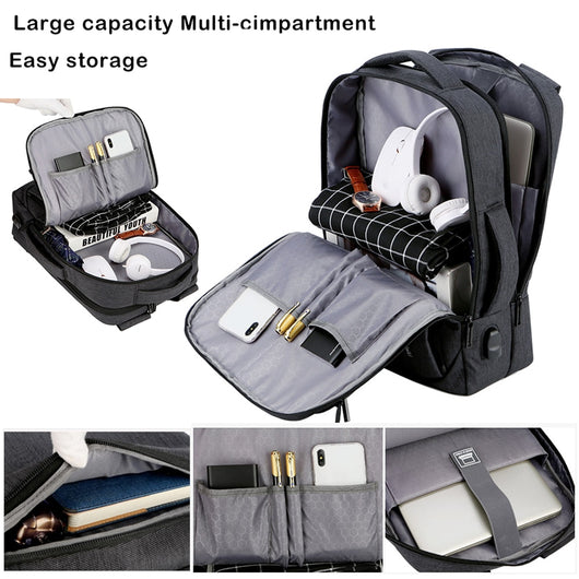 Mochila Inteligente con Carga USB Impermeable Multicapa - Image 24
