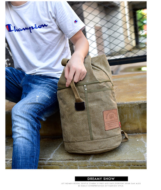 Mochila de Lona Estampada con Gran Capacidad - Image 18