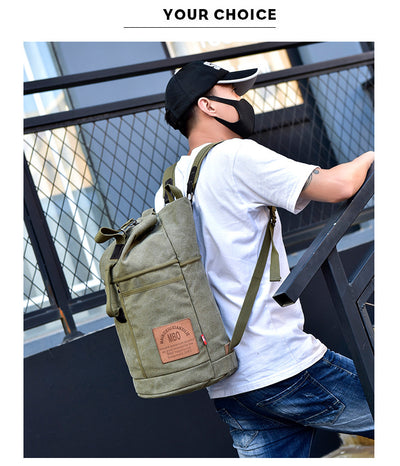 Mochila de Lona Estampada con Gran Capacidad - Image 20