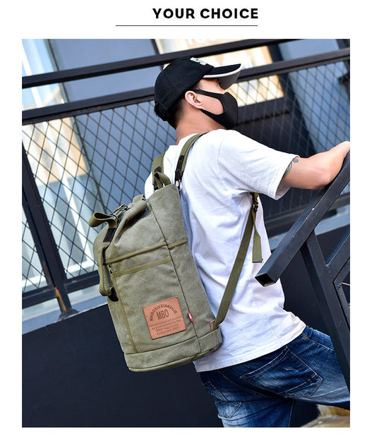 Mochila de Lona Estampada con Gran Capacidad - Image 20