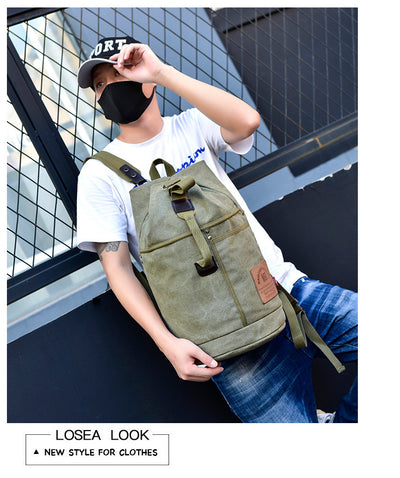 Mochila de Lona Estampada con Gran Capacidad - Image 21