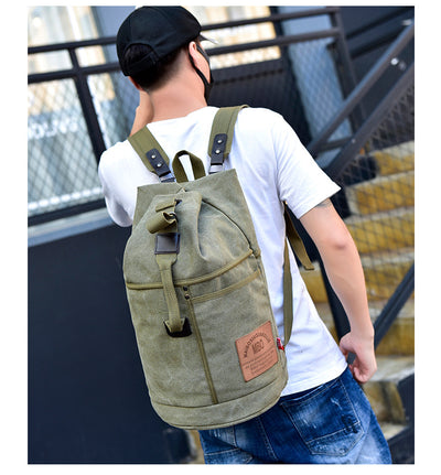 Mochila de Lona Estampada con Gran Capacidad - Image 22