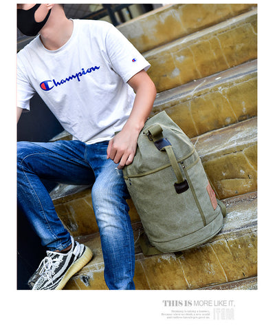Mochila de Lona Estampada con Gran Capacidad - Image 23