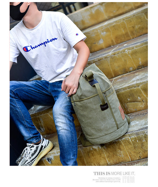 Mochila de Lona Estampada con Gran Capacidad - Image 23