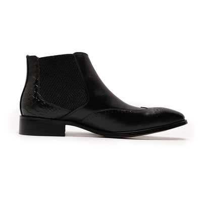 Botas Altas de Cuero para Hombre con Textura Grabada en Relieve - Image 18