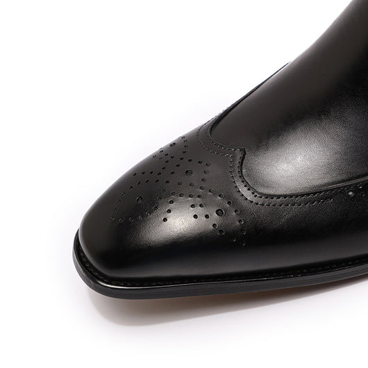 Botas Altas de Cuero para Hombre con Textura Grabada en Relieve - Image 19