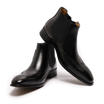 Botas Altas de Cuero para Hombre con Textura Grabada en Relieve - Image 22
