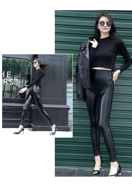 Leggins de Cintura Alta en Cuero - Image 21