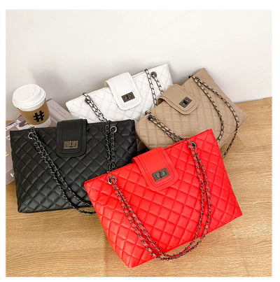 Bolsa de Hombro Grande con Cadena Dorada - Estilo Trendy Multiusos - Image 25