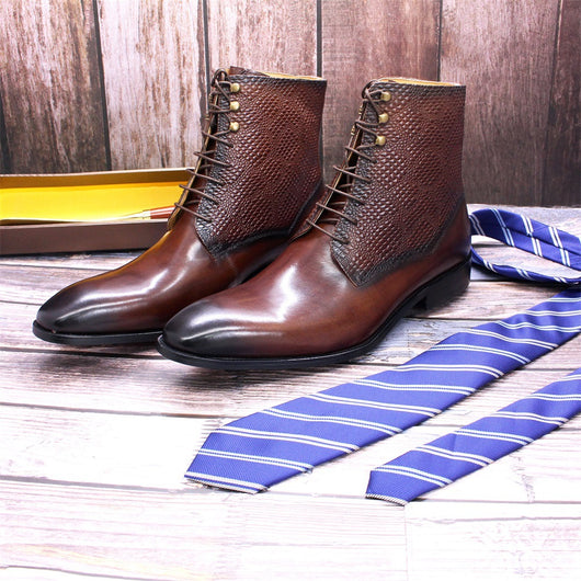 Botas de Cuero Premium para Hombre con Diseño Grabado - Image 7