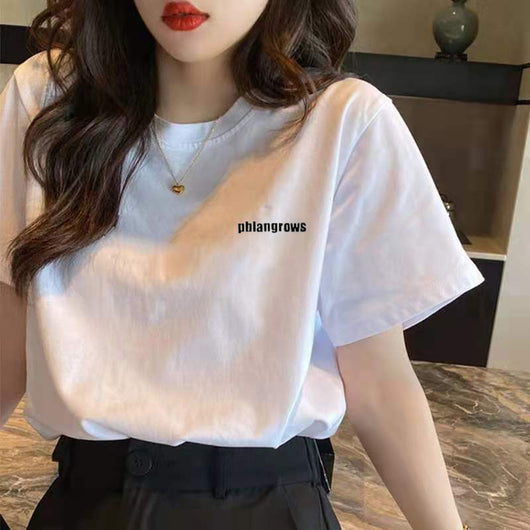 Camiseta de Algodón Puro Manga Corta Mujer Verano Holgada - Image 15