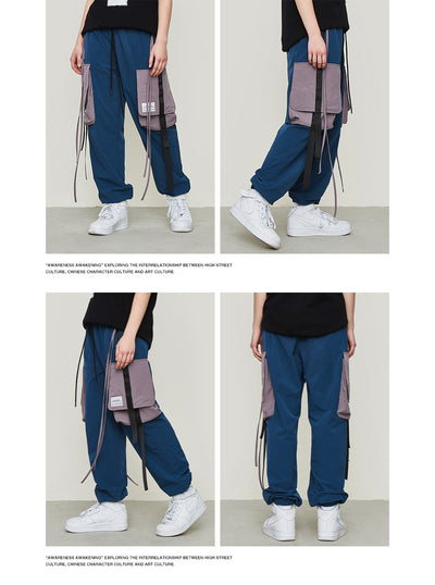 Pantalones Cargo Harem con Bolsillos Laterales para Hombre - Image 15
