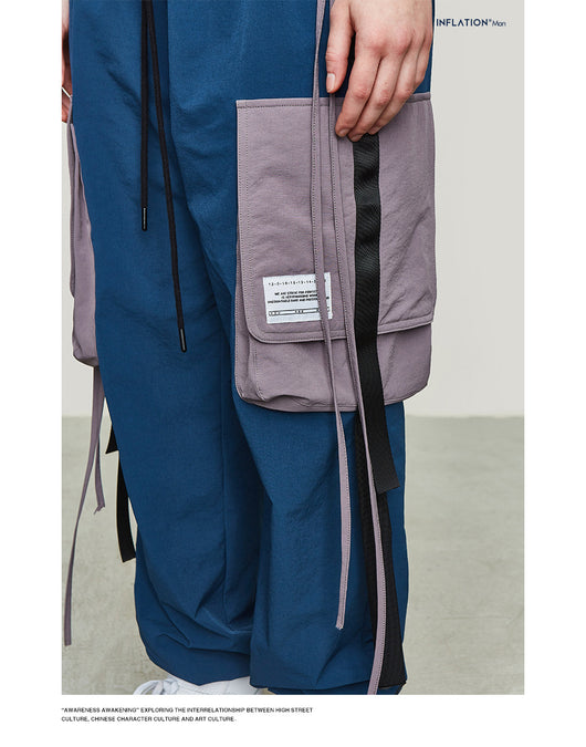 Pantalones Cargo Harem con Bolsillos Laterales para Hombre - Image 17