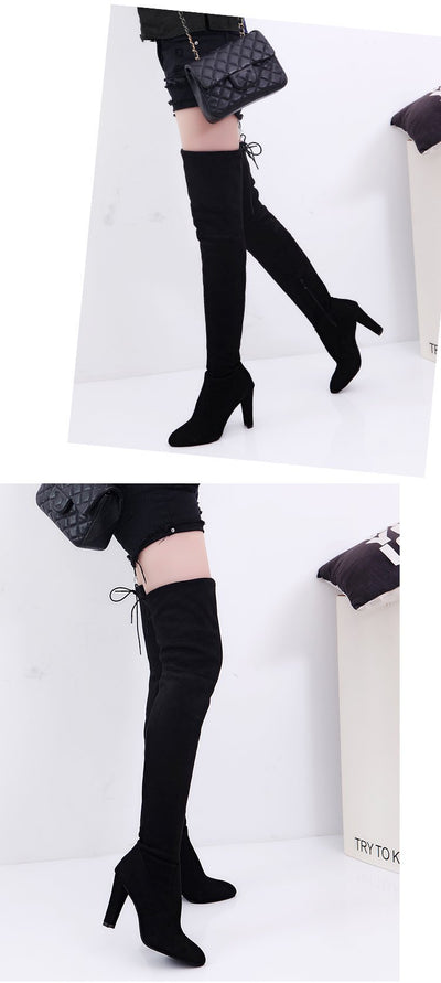 Botas Altas Over the Knee con Tacón para Mujer - Image 11