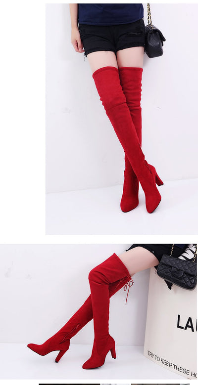 Botas Altas Over the Knee con Tacón para Mujer - Image 14