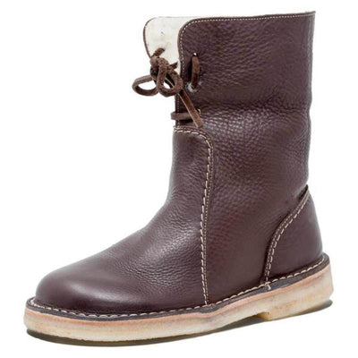 Botas de Invierno para Mujer con Forro de Felpa y Cordones - Image 19