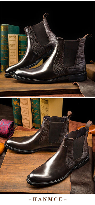 Botas de Cuero para Hombre Estilo Coreano Premium - Image 11