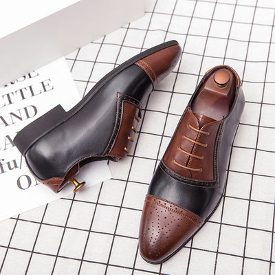 Zapatos de Negocios Brock Tallaje Grande con Tallado Artesanal en Cuero - Image 14