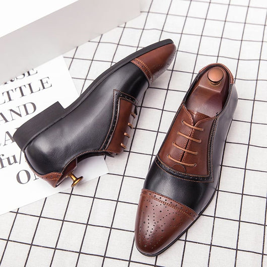 Zapatos de Negocios Brock Tallaje Grande con Tallado Artesanal en Cuero - Image 14