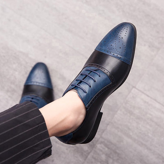 Zapatos de Negocios Brock Tallaje Grande con Tallado Artesanal en Cuero - Image 17