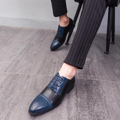 Zapatos de Negocios Brock Tallaje Grande con Tallado Artesanal en Cuero - Image 18