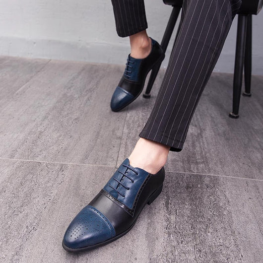 Zapatos de Negocios Brock Tallaje Grande con Tallado Artesanal en Cuero - Image 18