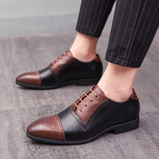 Zapatos de Negocios Brock Tallaje Grande con Tallado Artesanal en Cuero - Image 20
