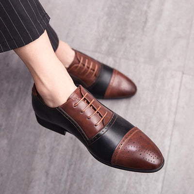 Zapatos de Negocios Brock Tallaje Grande con Tallado Artesanal en Cuero - Image 21