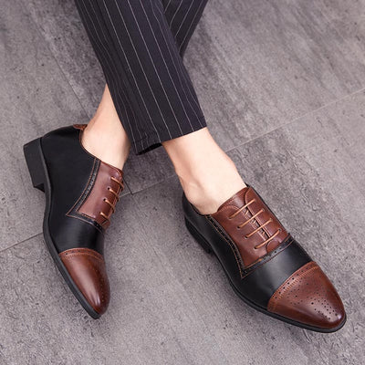 Zapatos de Negocios Brock Tallaje Grande con Tallado Artesanal en Cuero - Image 22