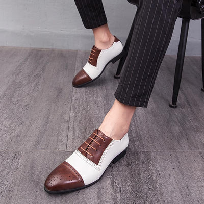 Zapatos de Negocios Brock Tallaje Grande con Tallado Artesanal en Cuero - Image 25