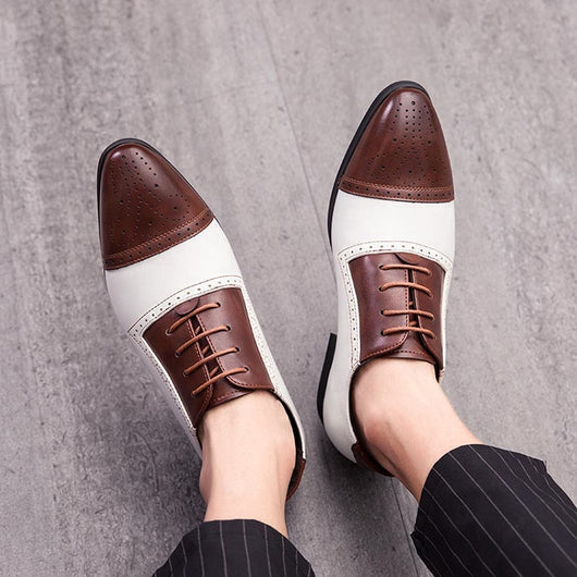 Zapatos de Negocios Brock Tallaje Grande con Tallado Artesanal en Cuero - Image 26
