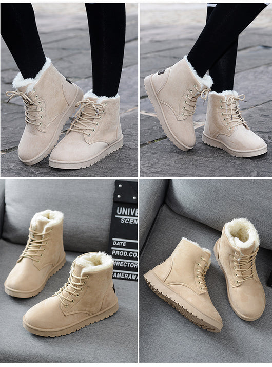 Botas de Nieve con Tubo Corto y Forro de Terciopelo - Image 11