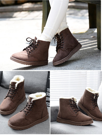 Botas de Nieve con Tubo Corto y Forro de Terciopelo - Image 18