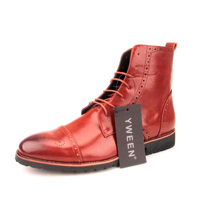 Botas de Cuero Estilo Británico Talla Grande para Hombre - Image 6