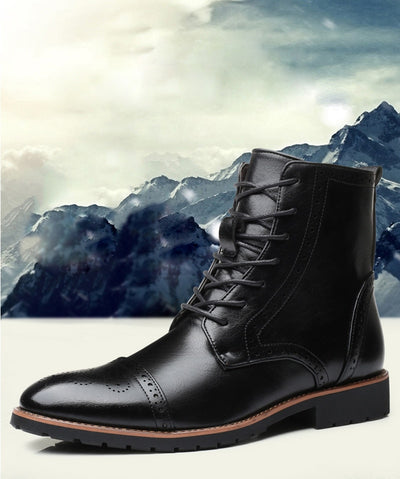 Botas de Cuero Estilo Británico Talla Grande para Hombre - Image 8