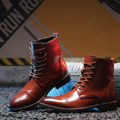 Botas de Cuero Estilo Británico Talla Grande para Hombre - Image 11