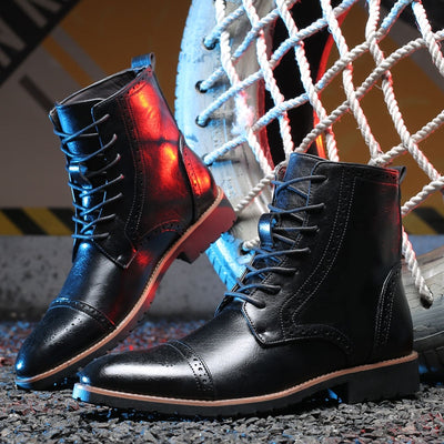 Botas de Cuero Estilo Británico Talla Grande para Hombre - Image 15