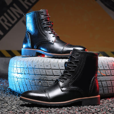 Botas de Cuero Estilo Británico Talla Grande para Hombre - Image 18