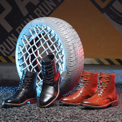 Botas de Cuero Estilo Británico Talla Grande para Hombre - Image 19