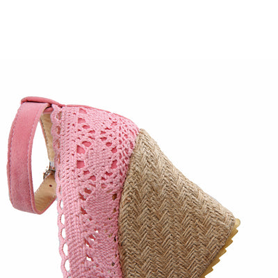 Sandalias de cuña con encaje elegante - Image 12
